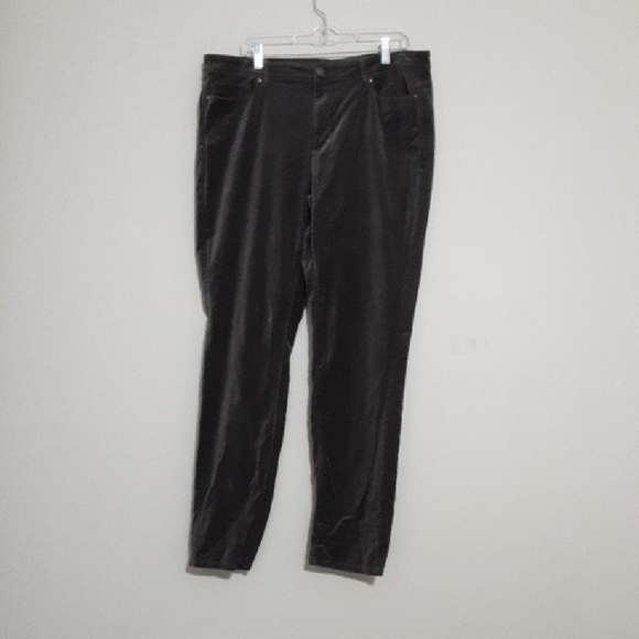 Jjill Velvet Pants Brown Straigth Casual Y2k Goth Festival Grunge Women 15T - Picture 1 of 8